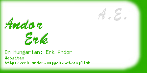 andor erk business card